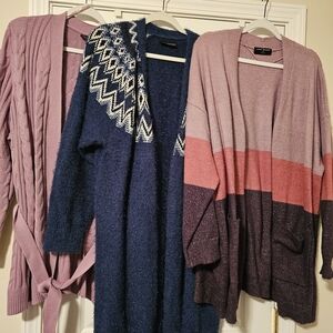 Set Of 3 Lane Bryan Cozy Women's Cardigans 26/28
